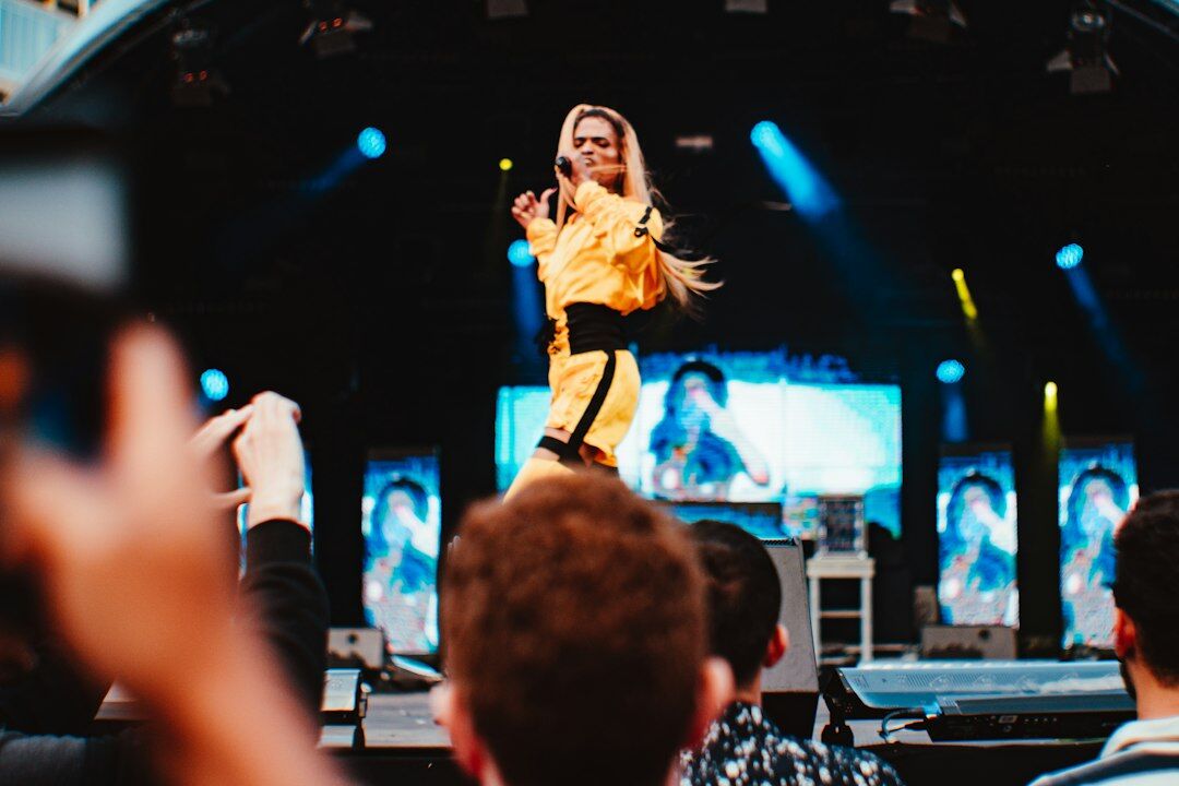 influencer on stage at event