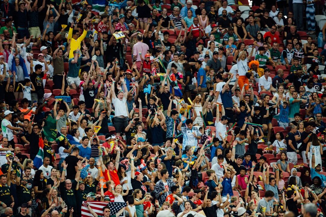 group of fans following trends